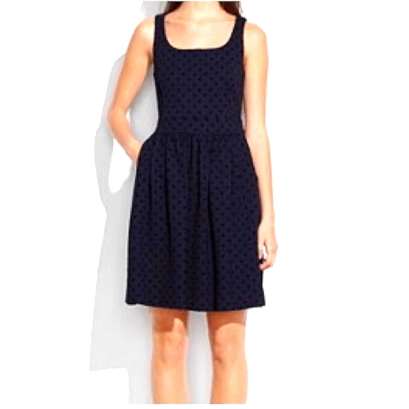 Madewell Dresses Nwt Madewell Black Swiss Polka Dot Fit And Flare